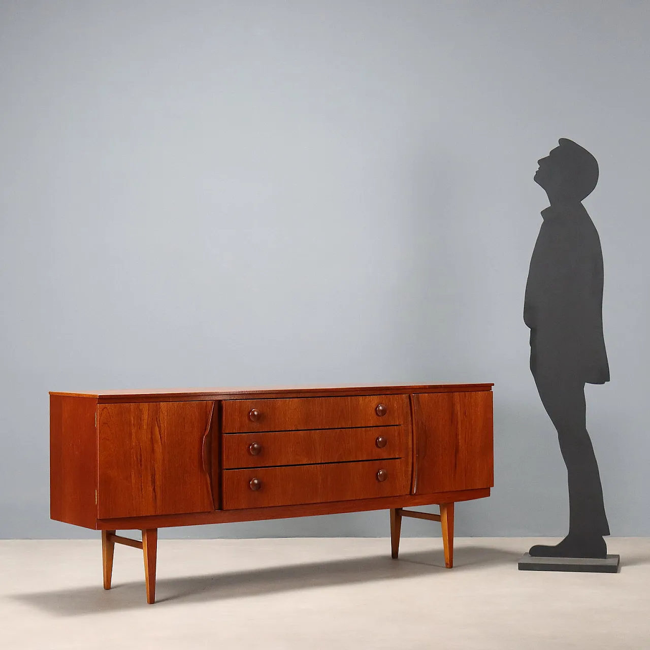 Credenza impiallacciata in teak, '900 3