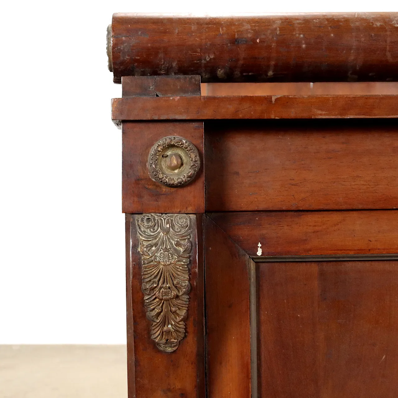 Letto matrimoniale Impero in noce, '800 5