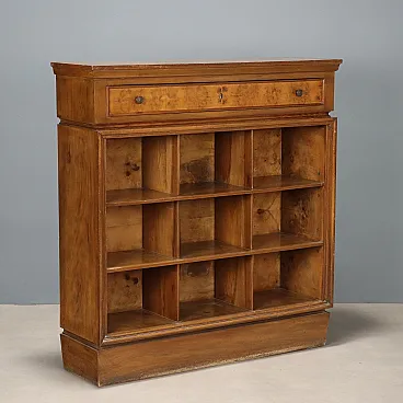 Art Deco walnut and bronze bookcase, 20th century