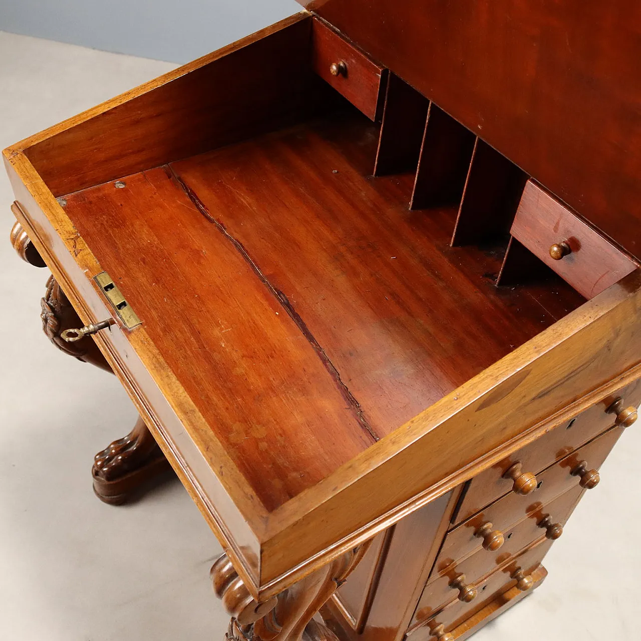 Desk di scrittura in noce Daepport, '800 7