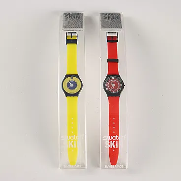 Coppia di orologi Skin ultrasottili, anni 2000
