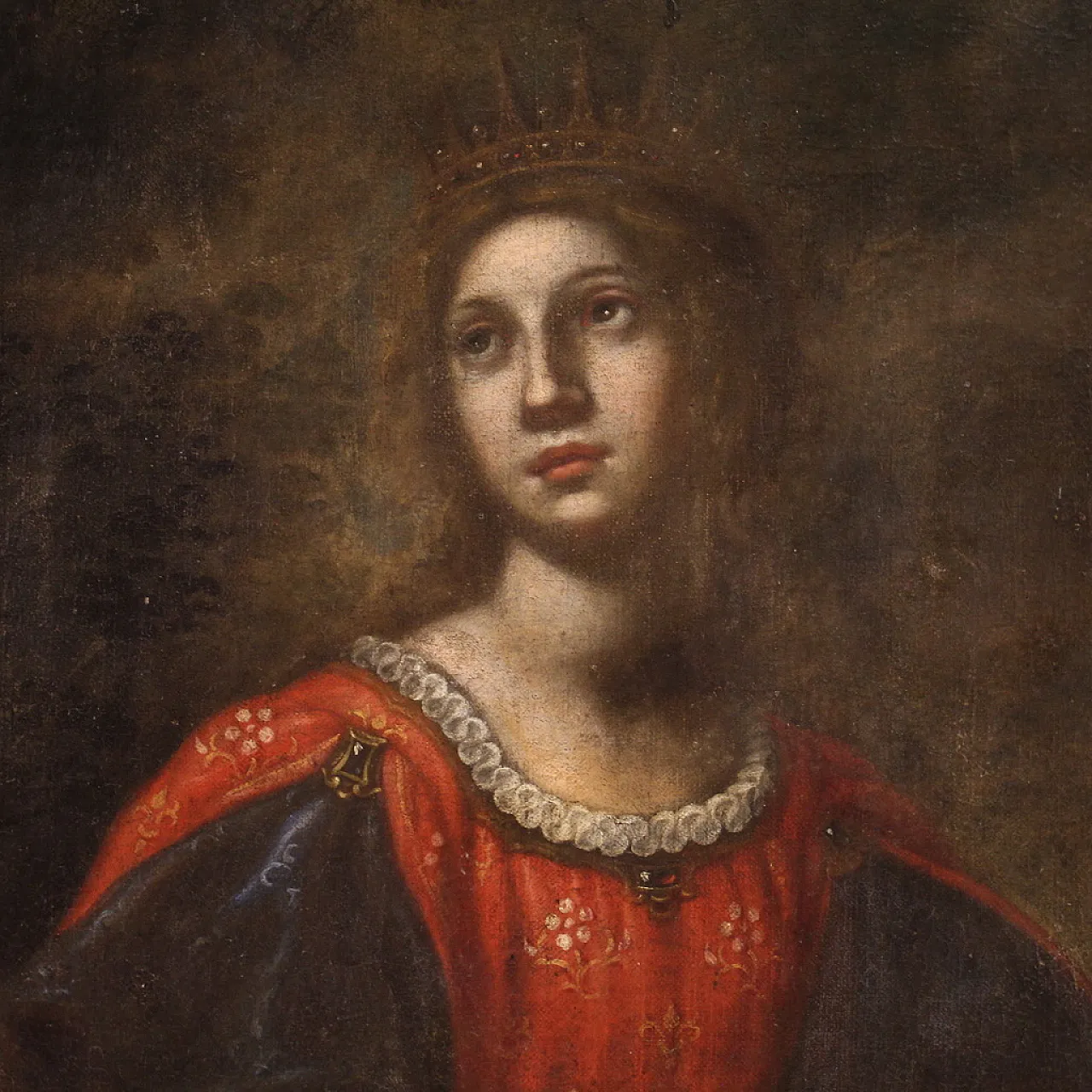 Italian painting Moses saved from the waters,  17th century 11