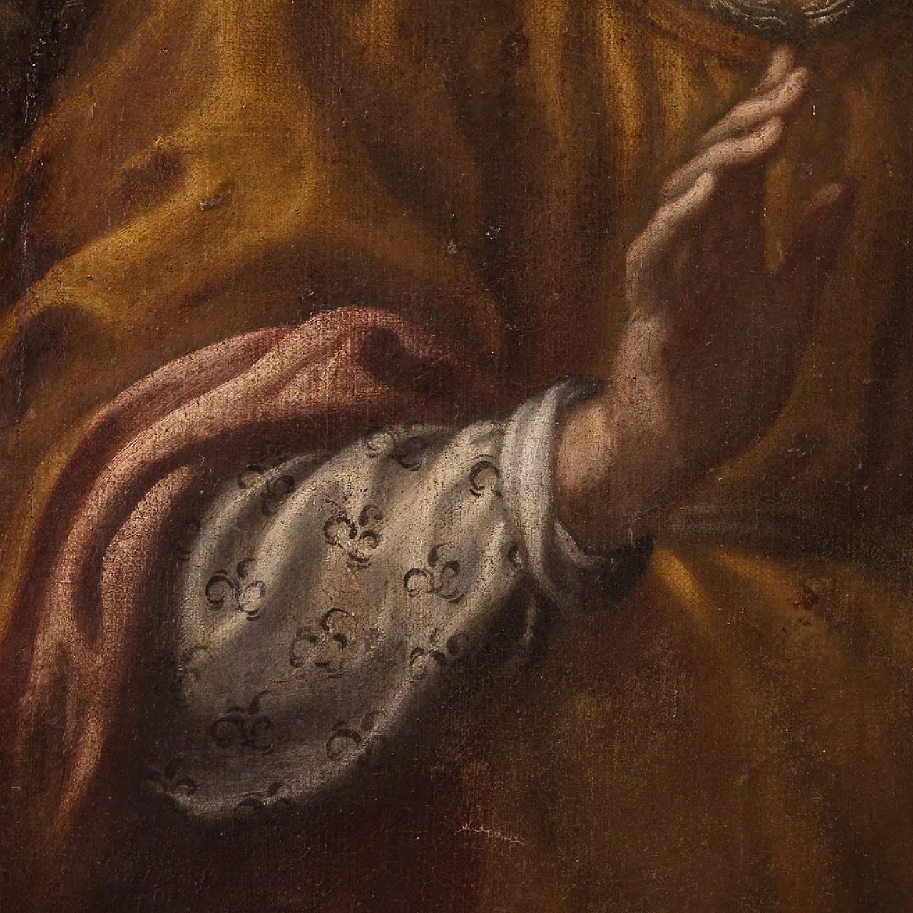 Italian painting Moses saved from the waters,  17th century 13