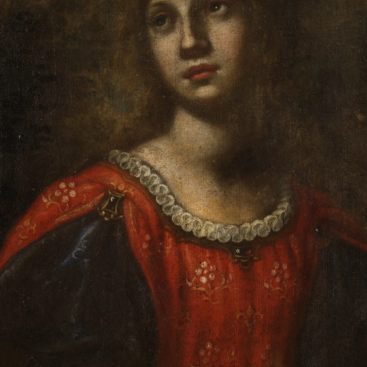 Italian painting Moses saved from the waters,  17th century 14