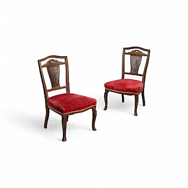 Coppia di sedie in mogano, primo '900