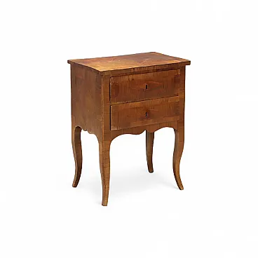 Comodino in noce tardo barocco, metà '700