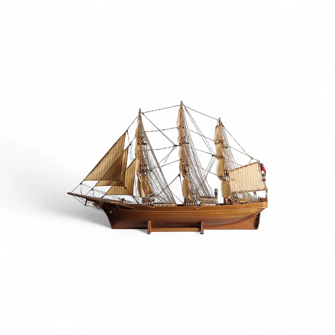 Hand-built wooden sailing ship, 20th century 11