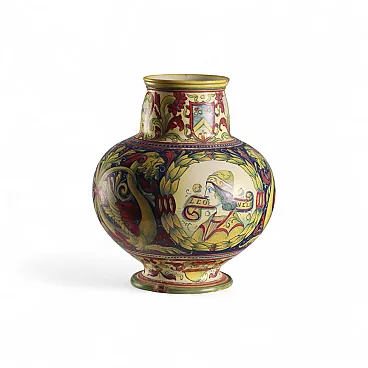 Vaso a ciotola in maiolica a lustro metallico, '900