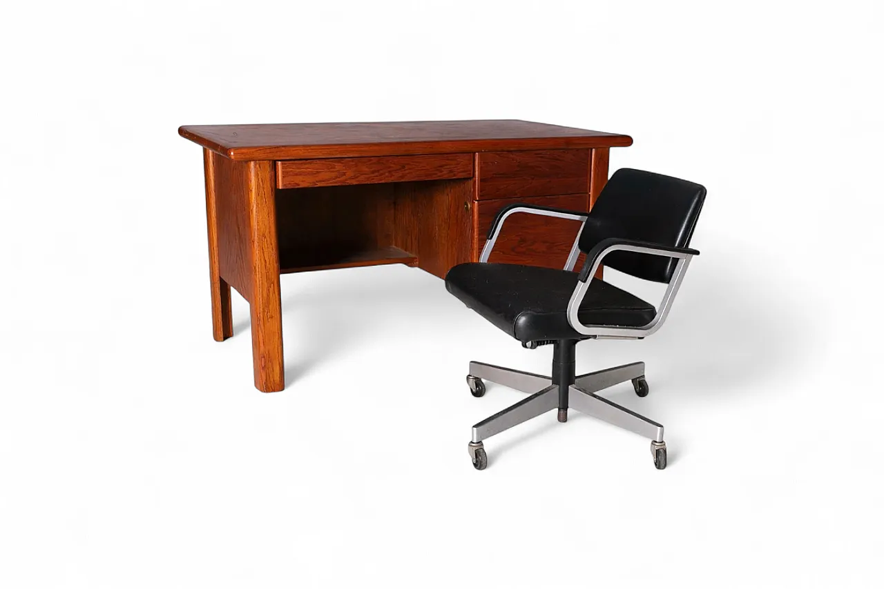 Scrivania con sedia operativa, anni '70 8