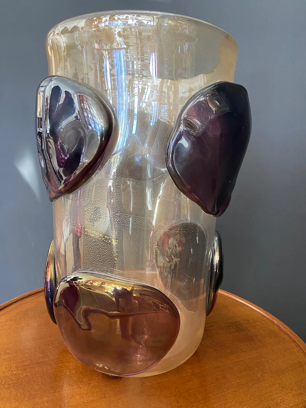 Vaso in vetro di Murano firmato Costantini, anni '90 3