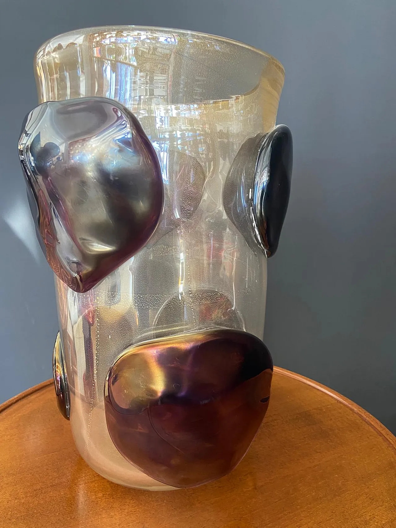 Vaso in vetro di Murano firmato Costantini, anni '90 5