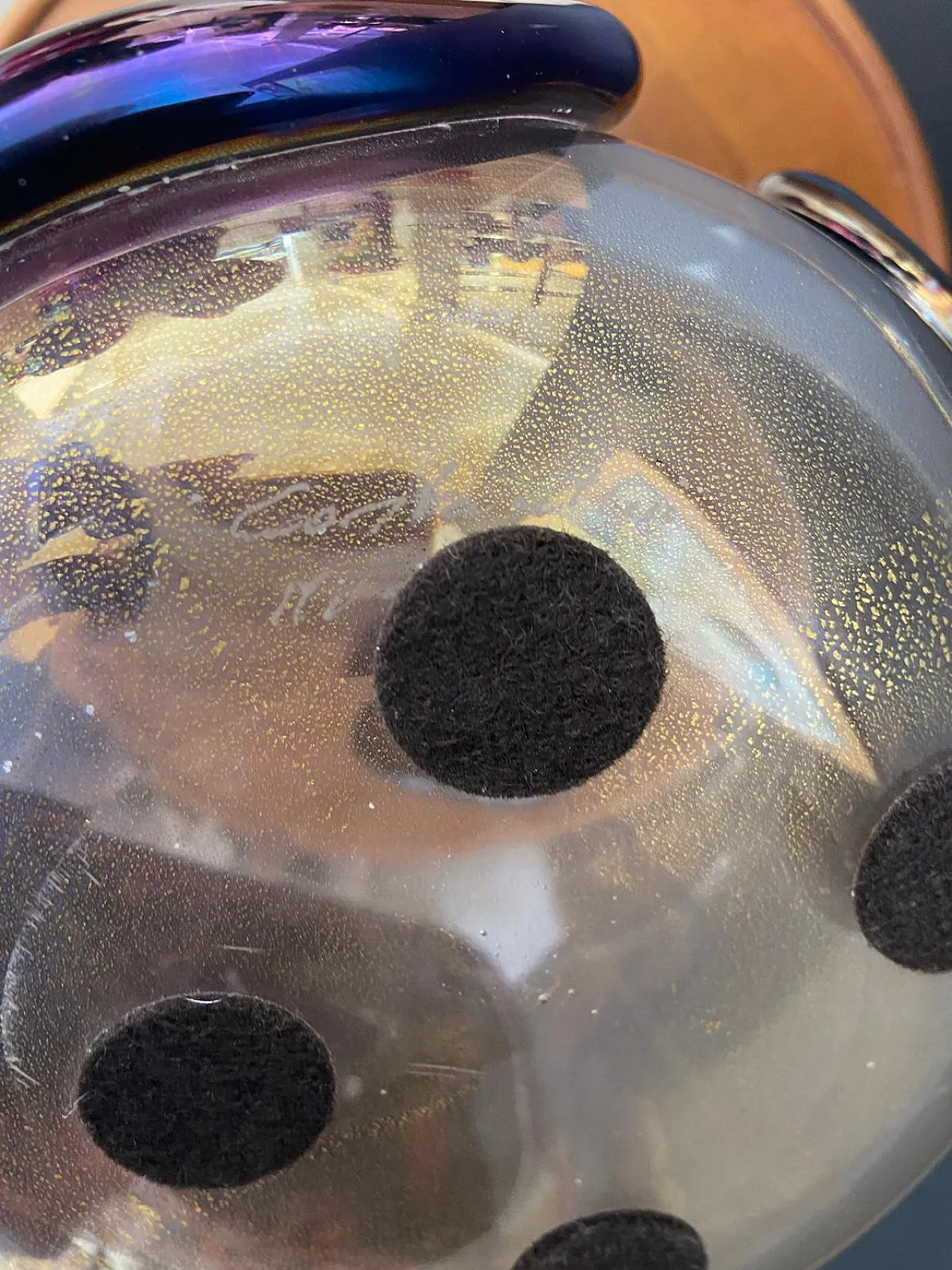 Vaso in vetro di Murano firmato Costantini, anni '90 8