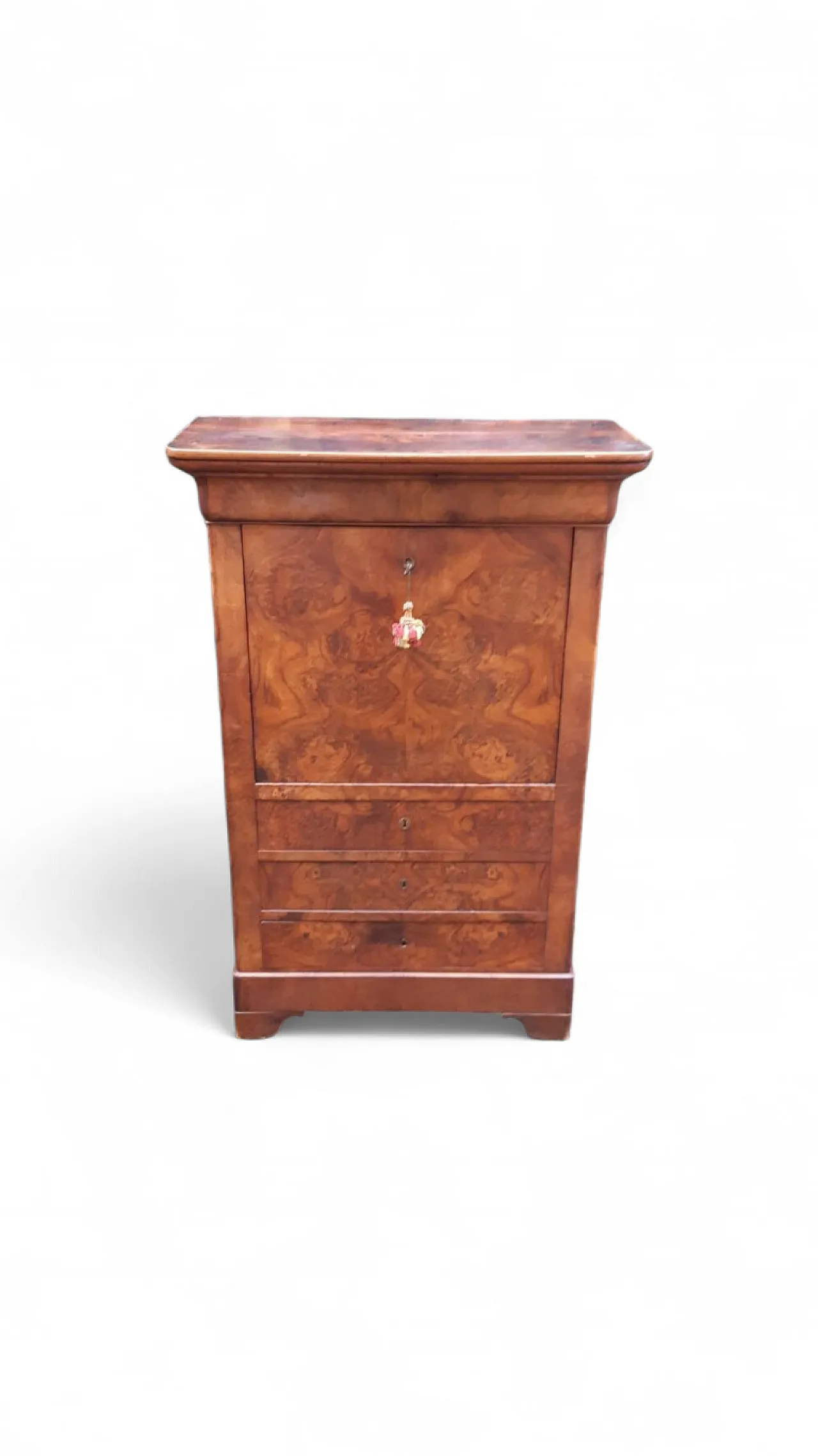Luigi Filippo cappuccino secretary in walnut and briar, 19th century 6