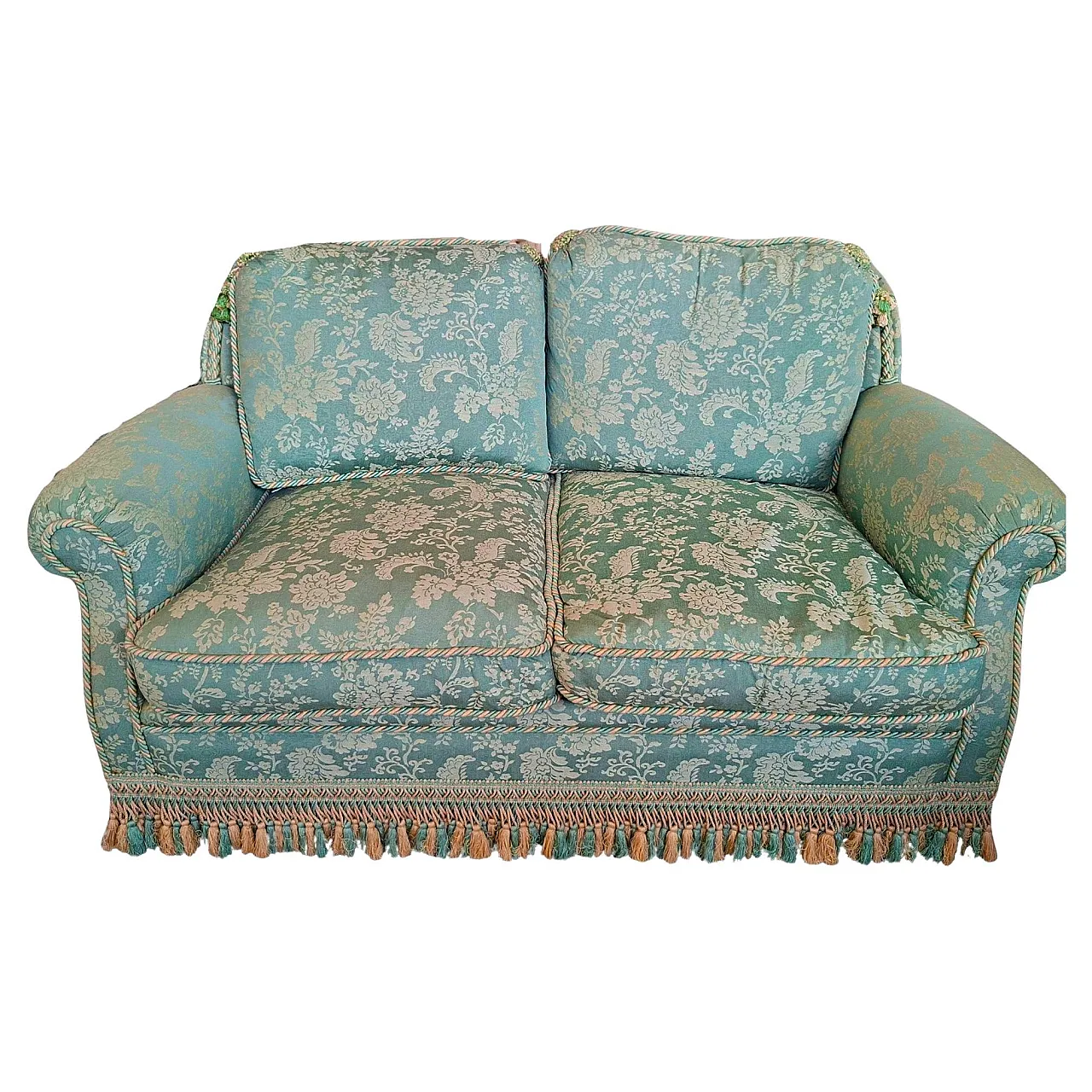 3 Divani in seta di San Leucio, anni '80 2