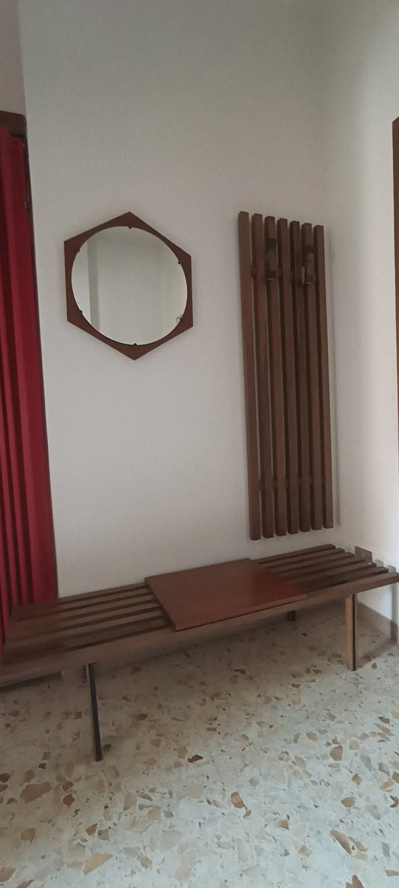 Specchio su base legno di Fiori Leonardo per I.S.A., anni '50 3