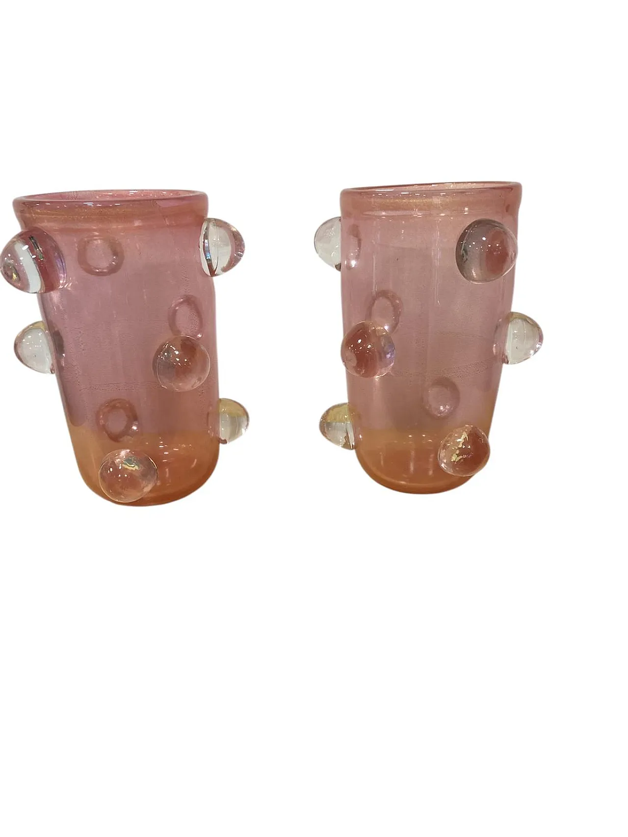 Pair of Murano glass vases by Ferro, 1990s 1