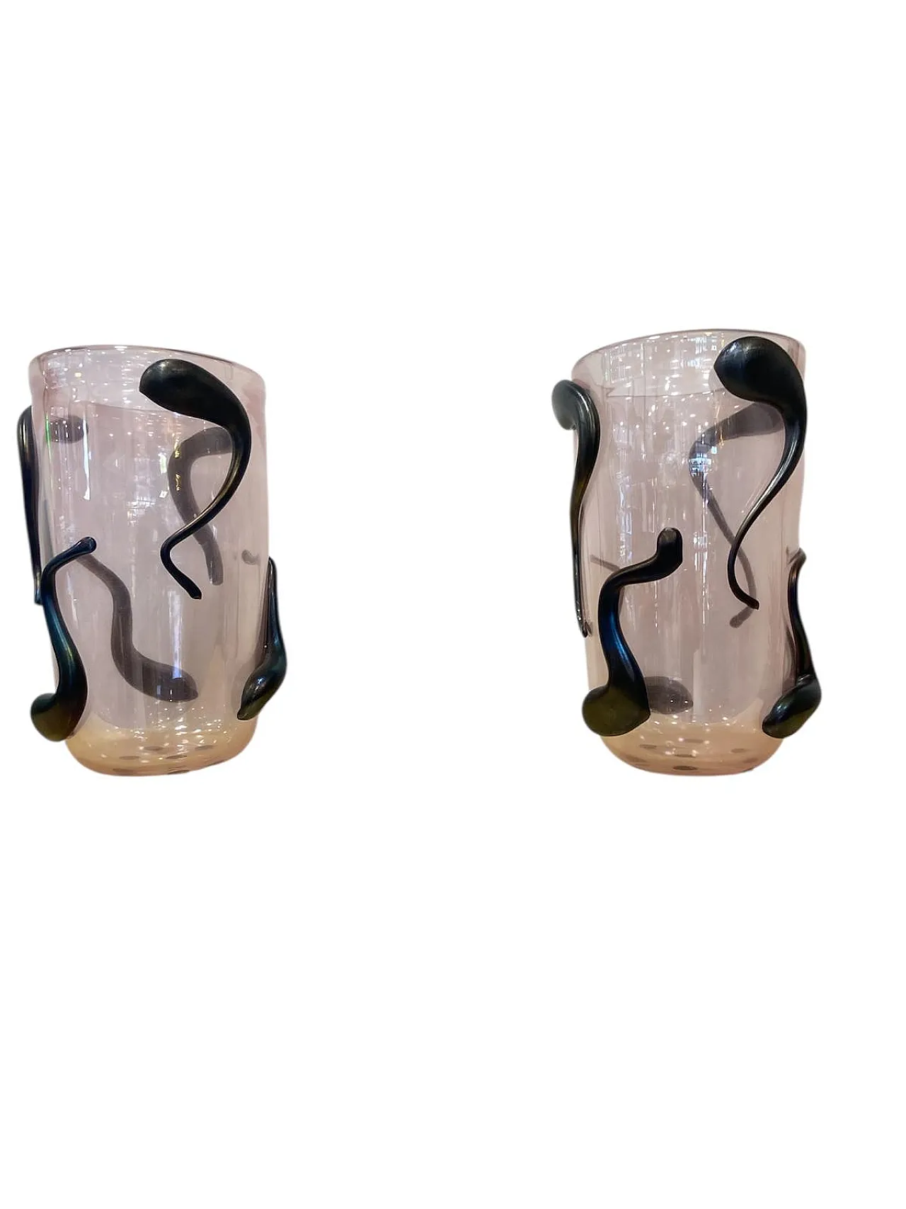 Pair of Murano glass vases by Costantini Murano, 1990s 1