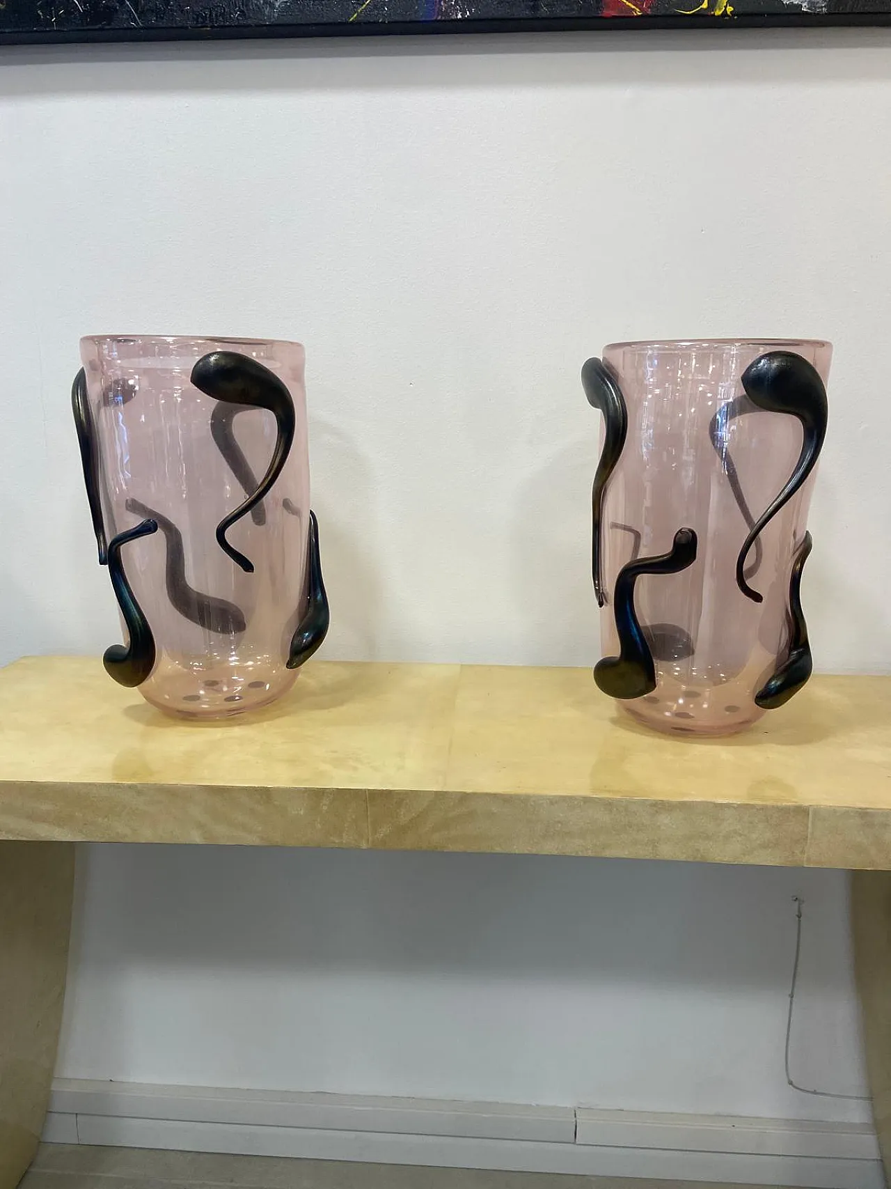 Pair of Murano glass vases by Costantini Murano, 1990s 2