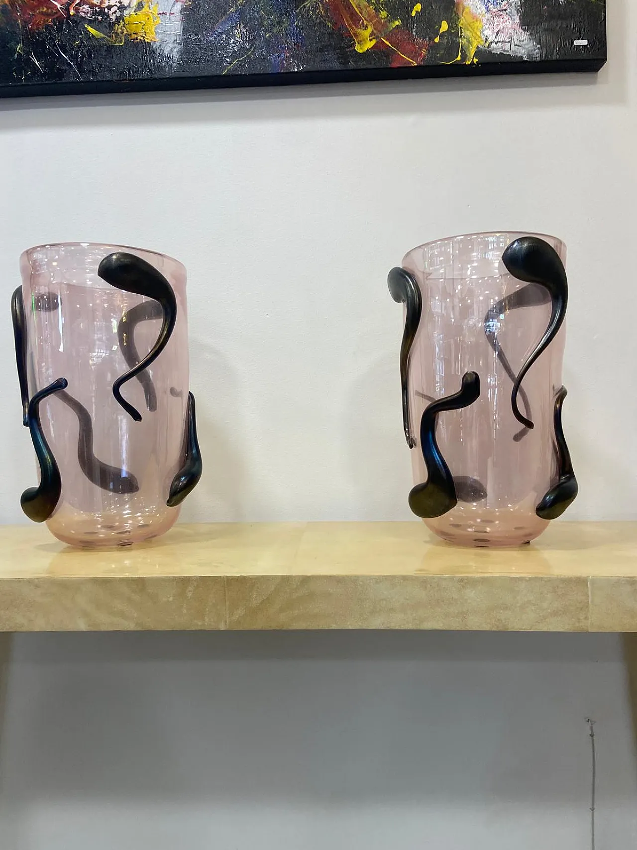 Pair of Murano glass vases by Costantini Murano, 1990s 5