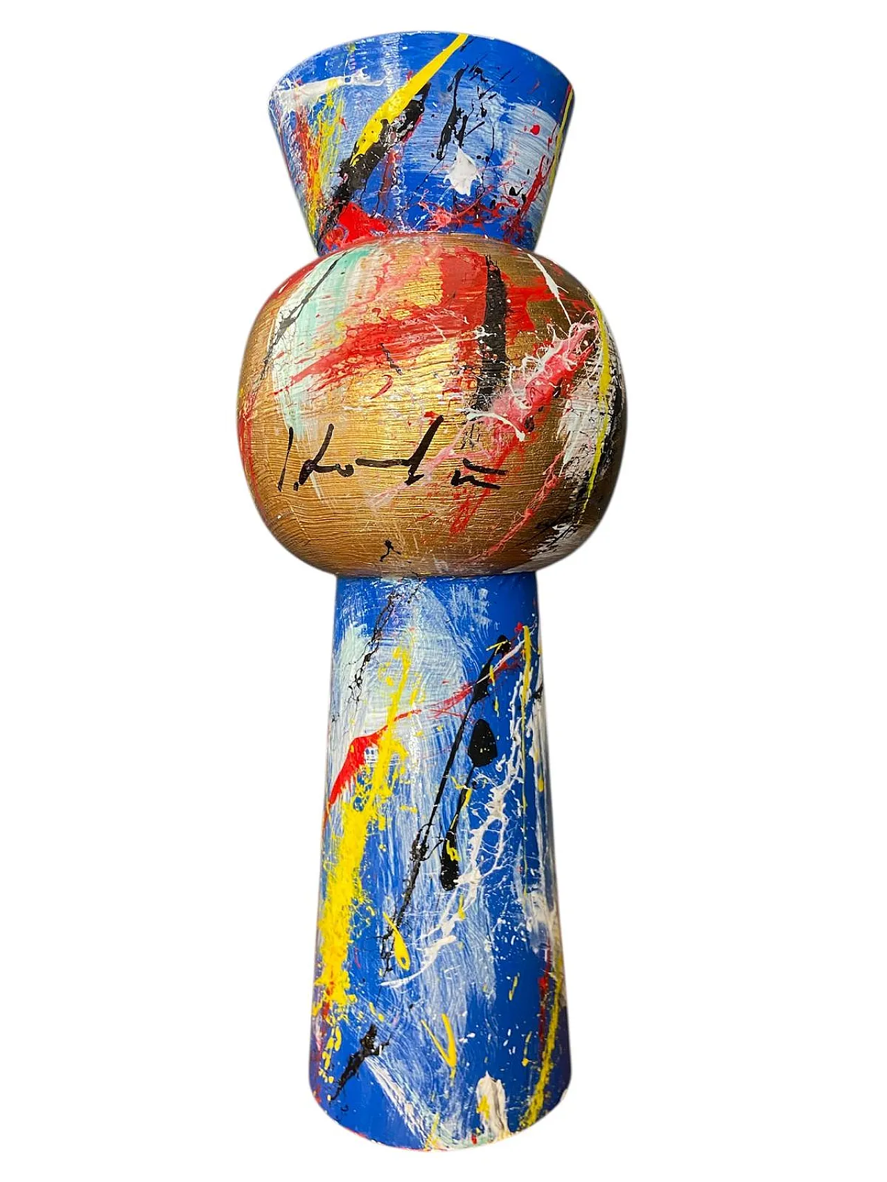 Metal vase by Silvio Formichetti, 2000s 1