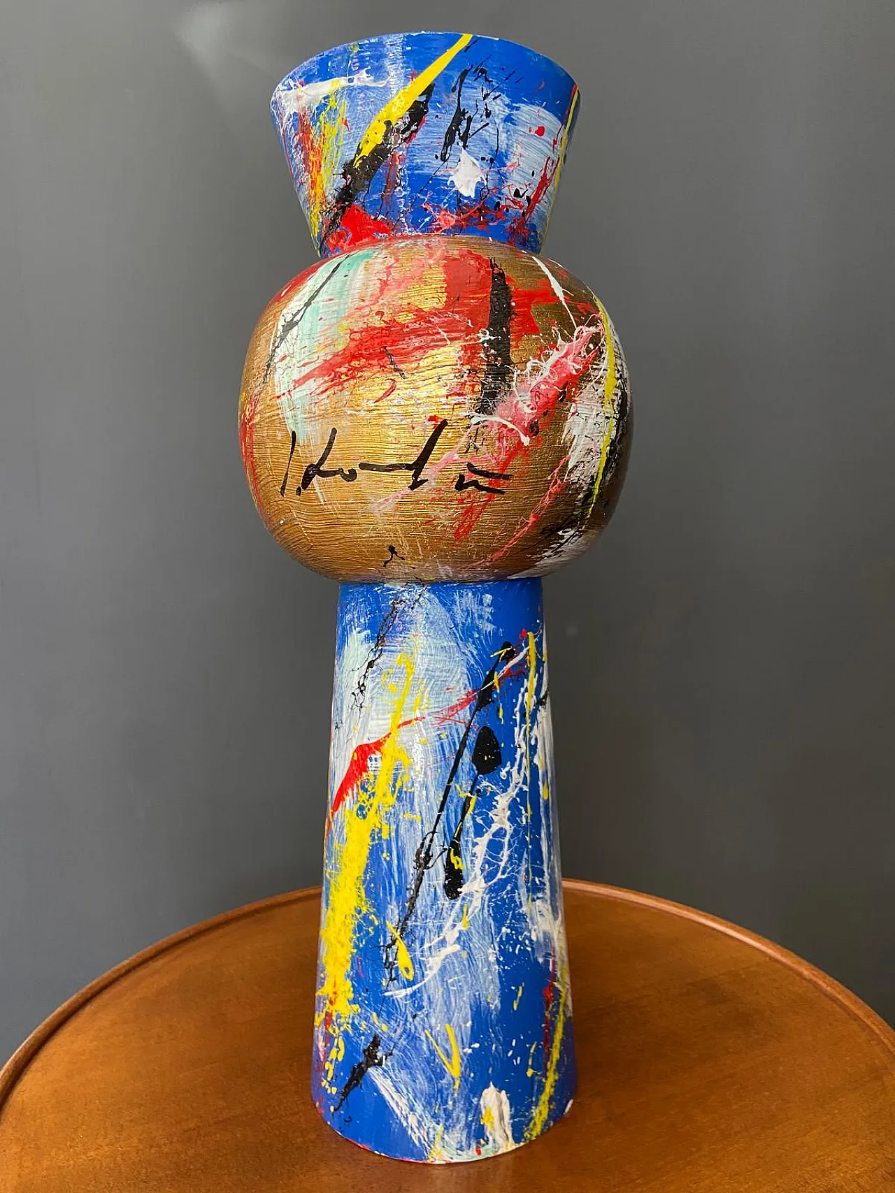 Metal vase by Silvio Formichetti, 2000s 2