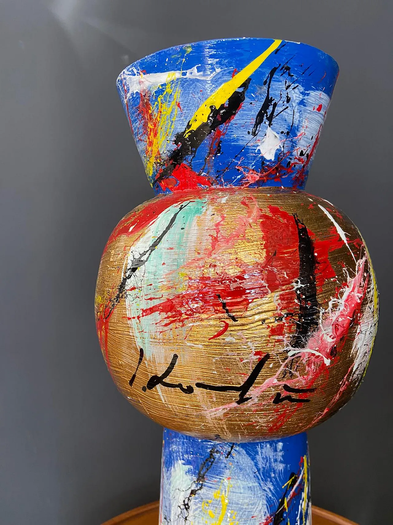 Metal vase by Silvio Formichetti, 2000s 4