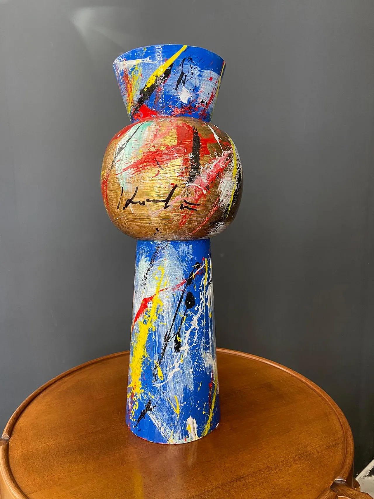 Metal vase by Silvio Formichetti, 2000s 5