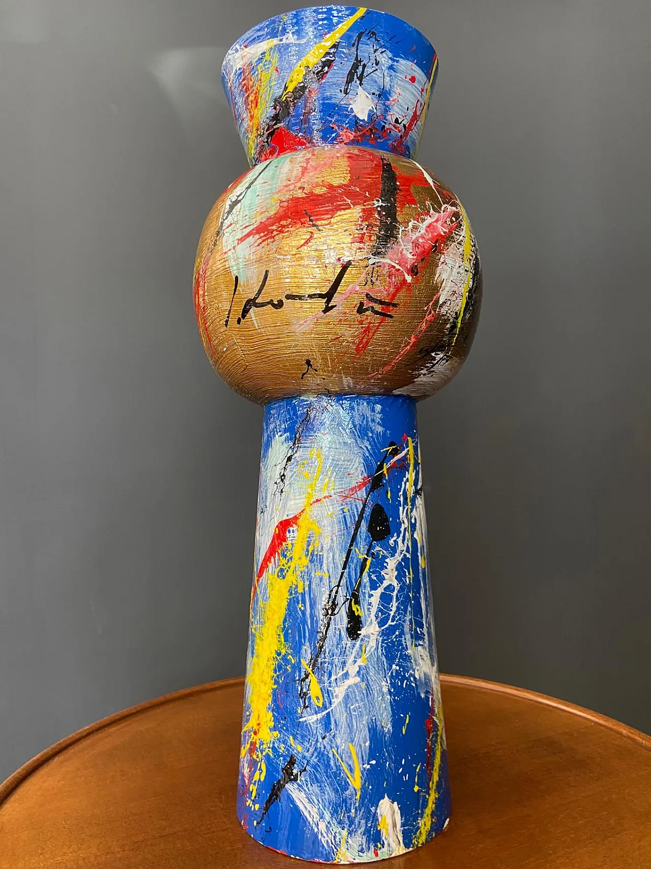 Metal vase by Silvio Formichetti, 2000s 6