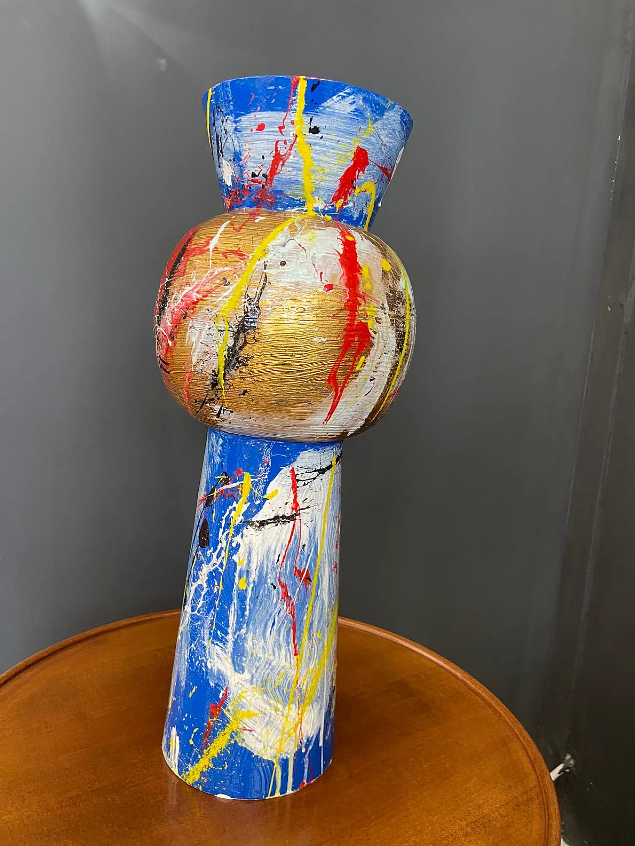 Metal vase by Silvio Formichetti, 2000s 8