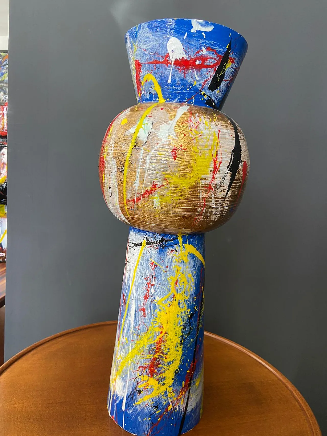 Metal vase by Silvio Formichetti, 2000s 9