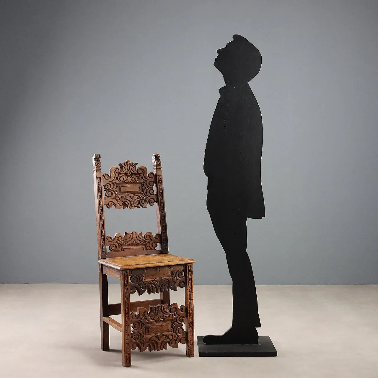 Sedia barocca in noce, '600 2