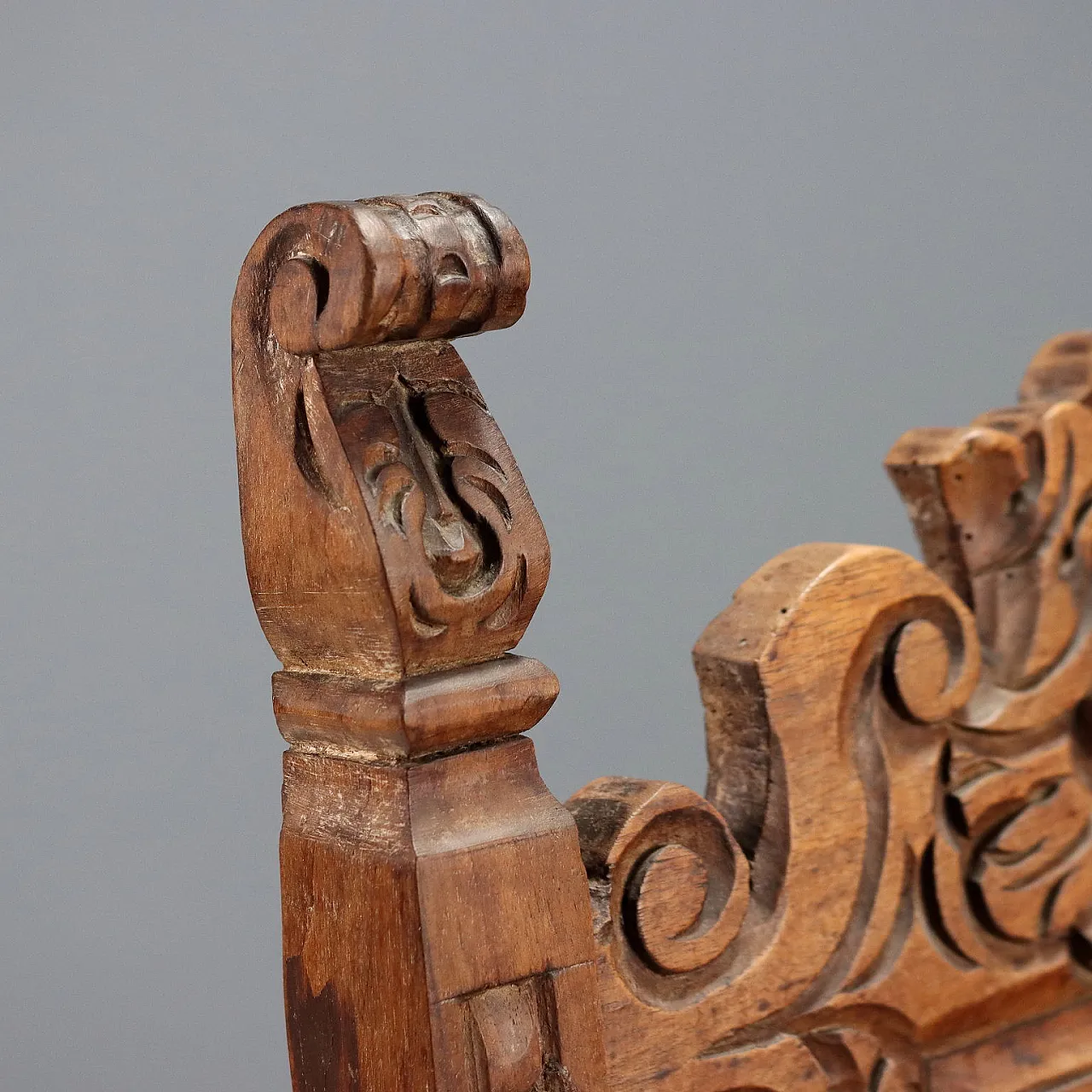 Sedia barocca in noce, '600 4