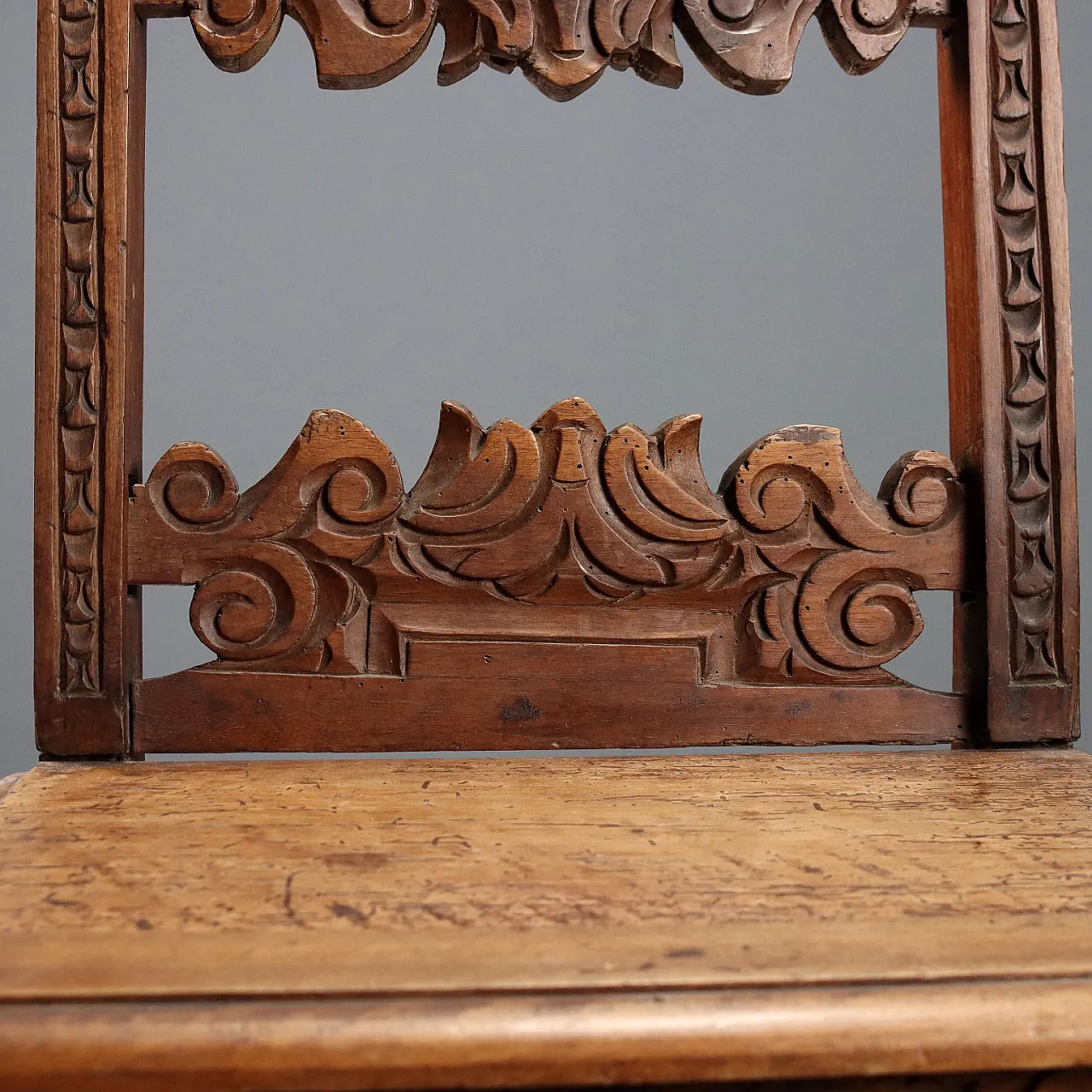 Sedia barocca in noce, '600 5