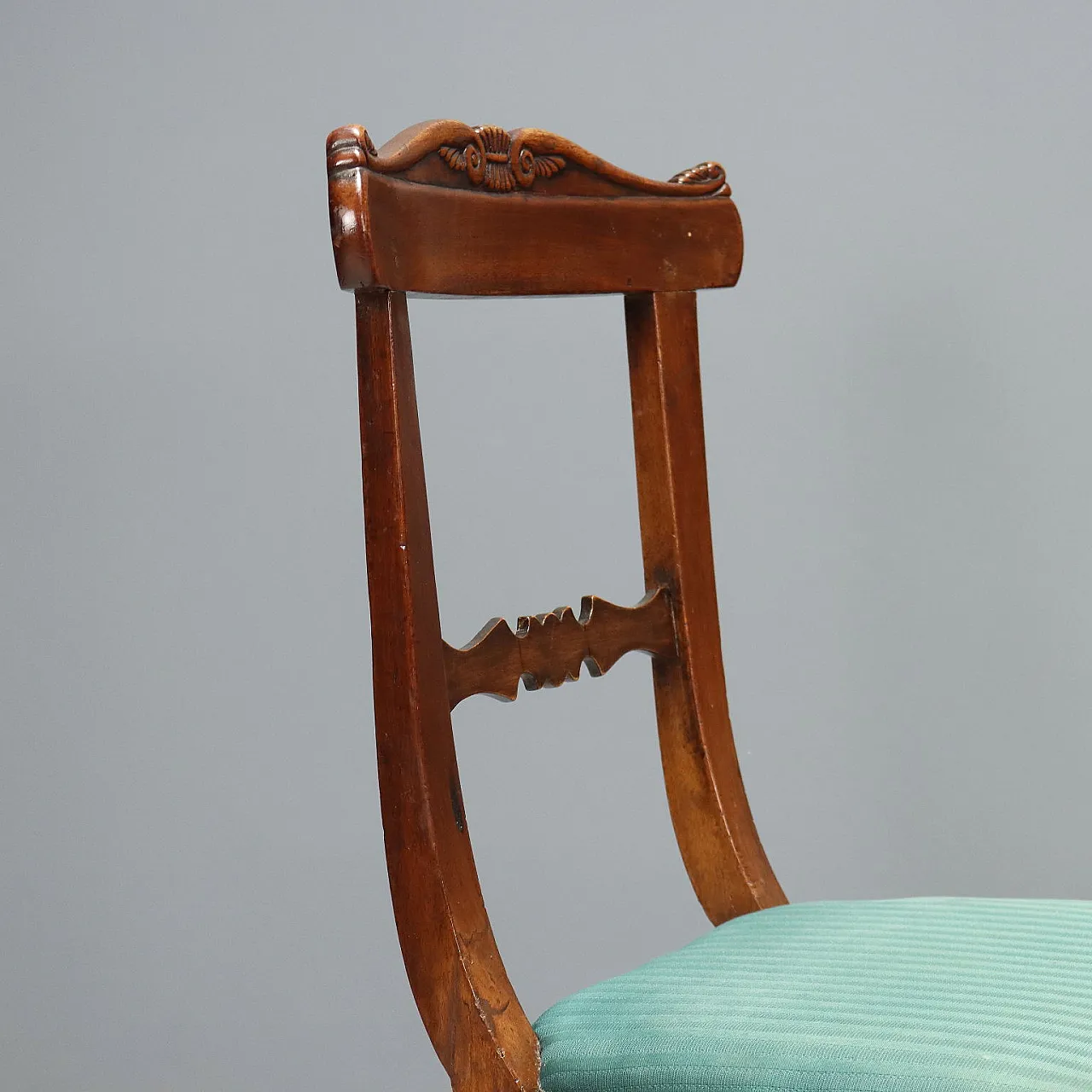 6 Sedie Luigi Filippo in noce con imbottitura sfoderabile, tardo '800 3