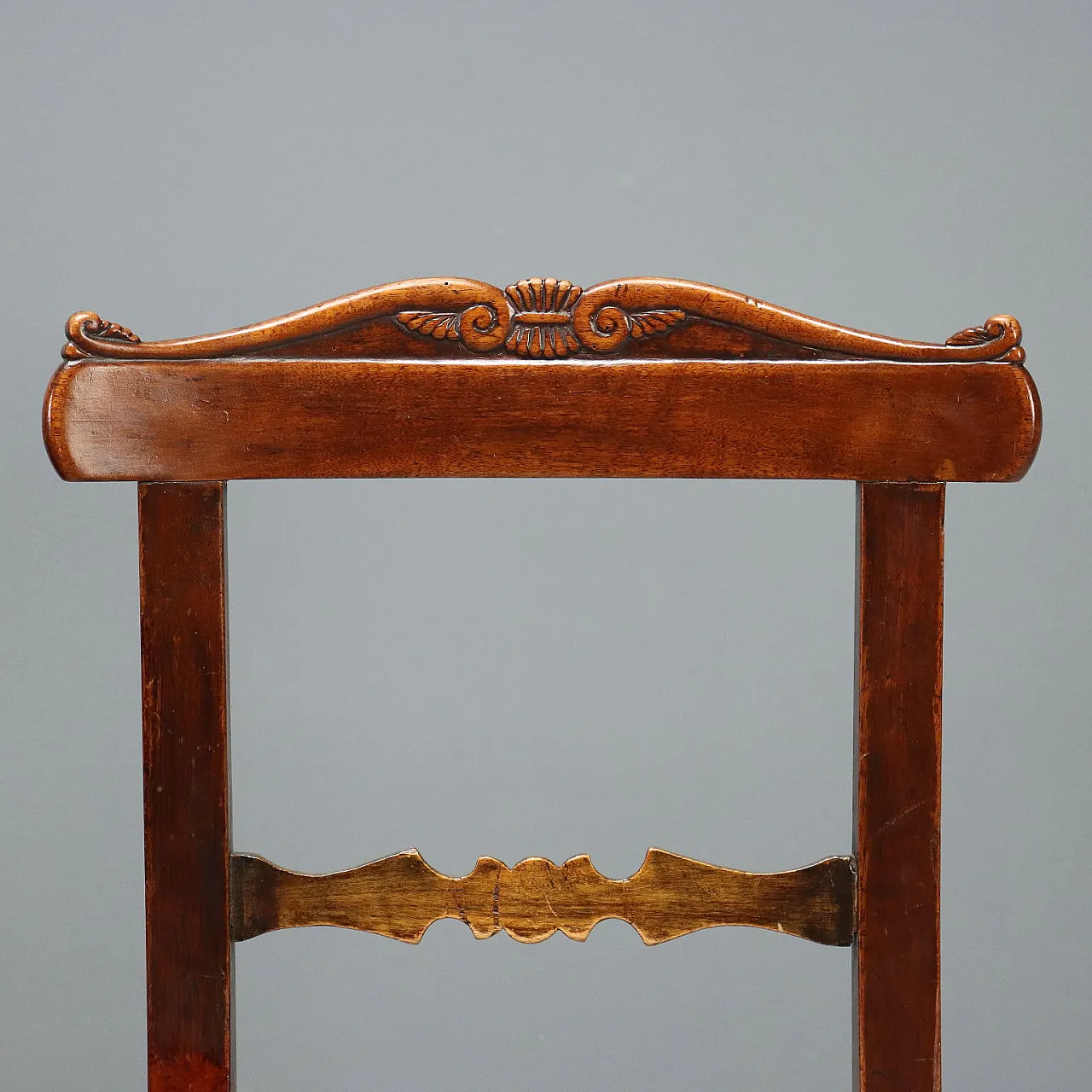 6 Sedie Luigi Filippo in noce con imbottitura sfoderabile, tardo '800 4