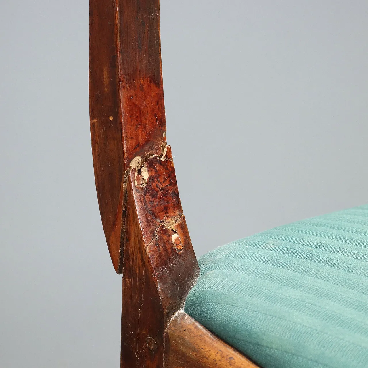 6 Sedie Luigi Filippo in noce con imbottitura sfoderabile, tardo '800 5