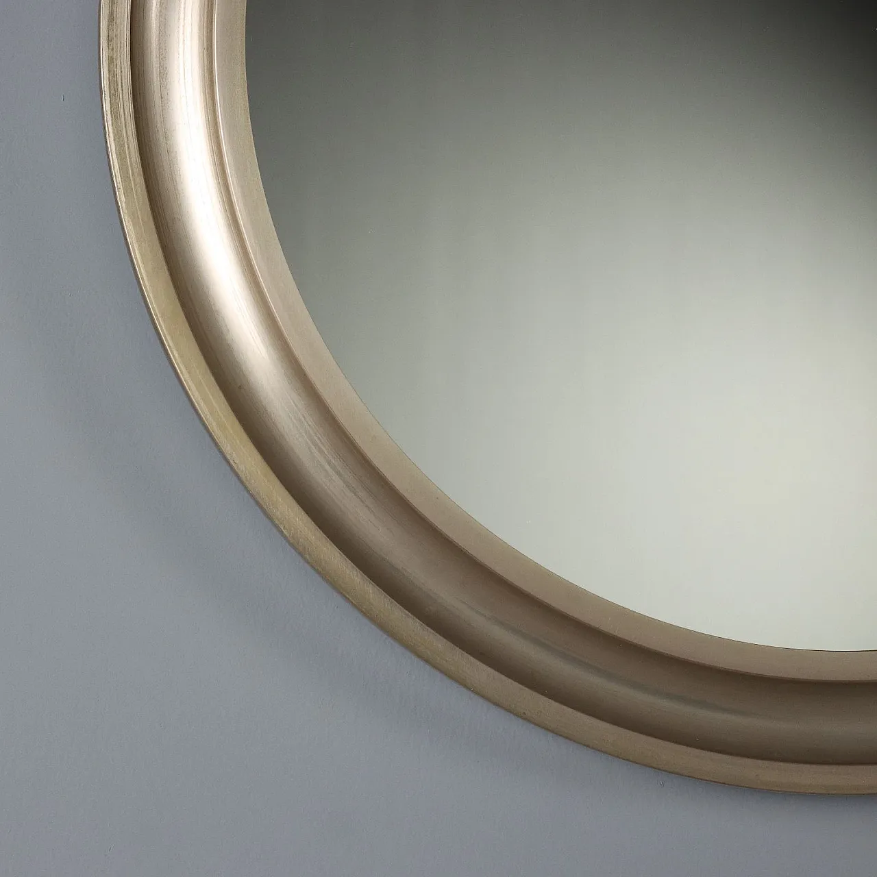 Specchio circolare con cornice in alluminio anodizzato, '900 4
