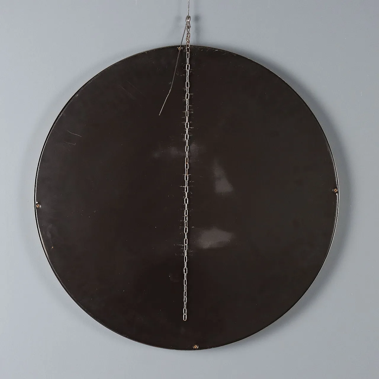 Specchio circolare con cornice in alluminio anodizzato, '900 7