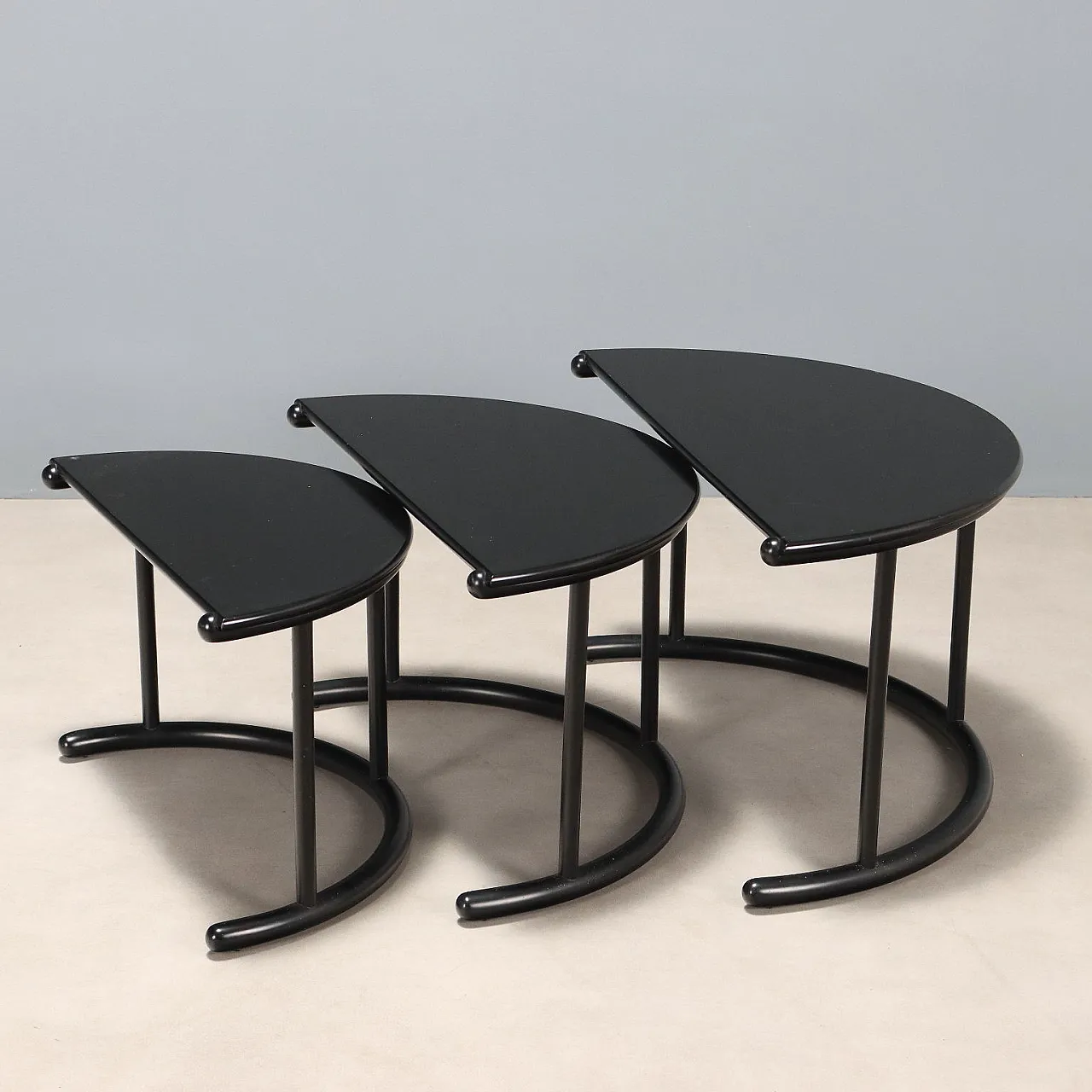 3 Lacquered wooden coffee tables, 20th century 1