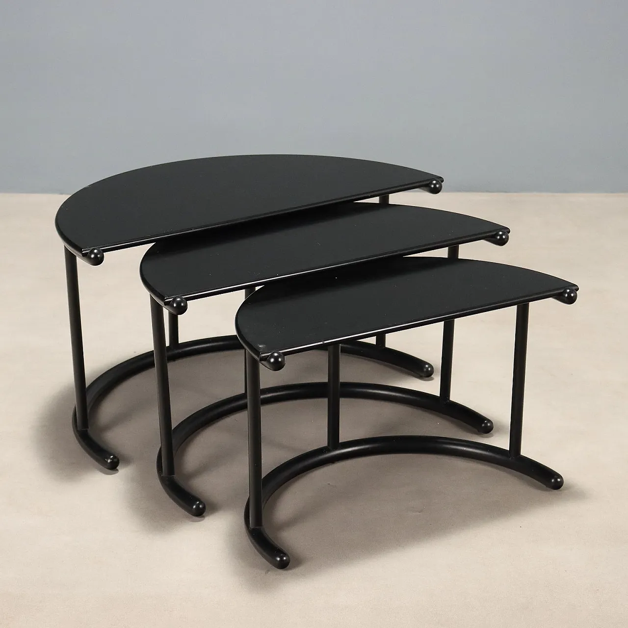 3 Lacquered wooden coffee tables, 20th century 3