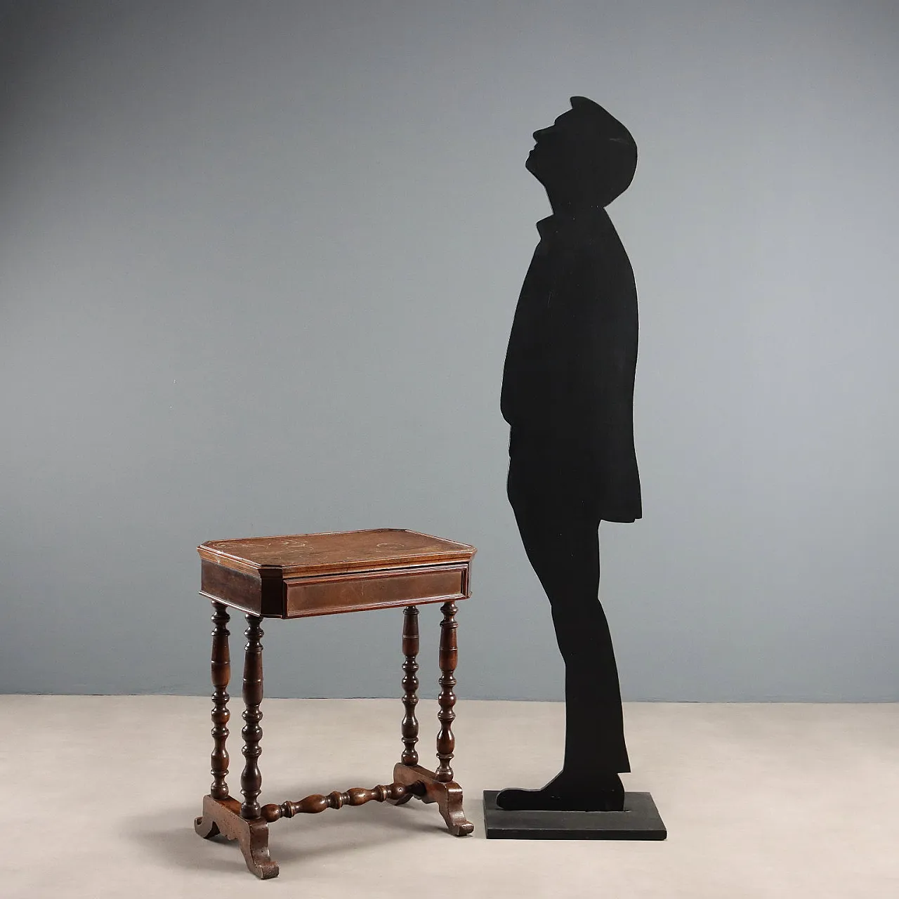 Tavolo da cucito in noce, metà '800 2