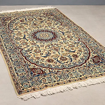 Tappeto principale in cotone, lana e seta, nodo fine, '900