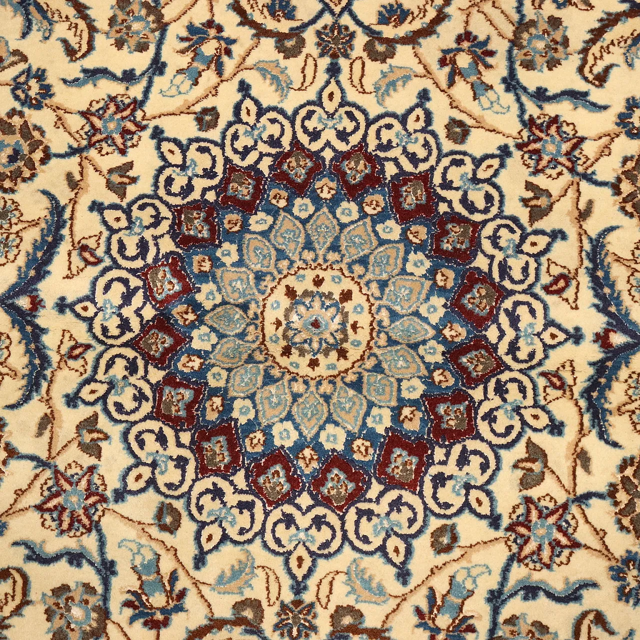 Tappeto principale in cotone, lana e seta, nodo fine, '900 4