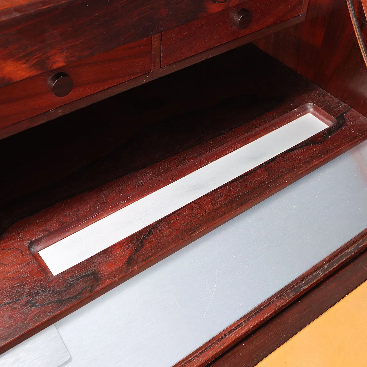 Scrittoio di Gianfranco Frattini per Bernini in jacaranda, anni '70 7