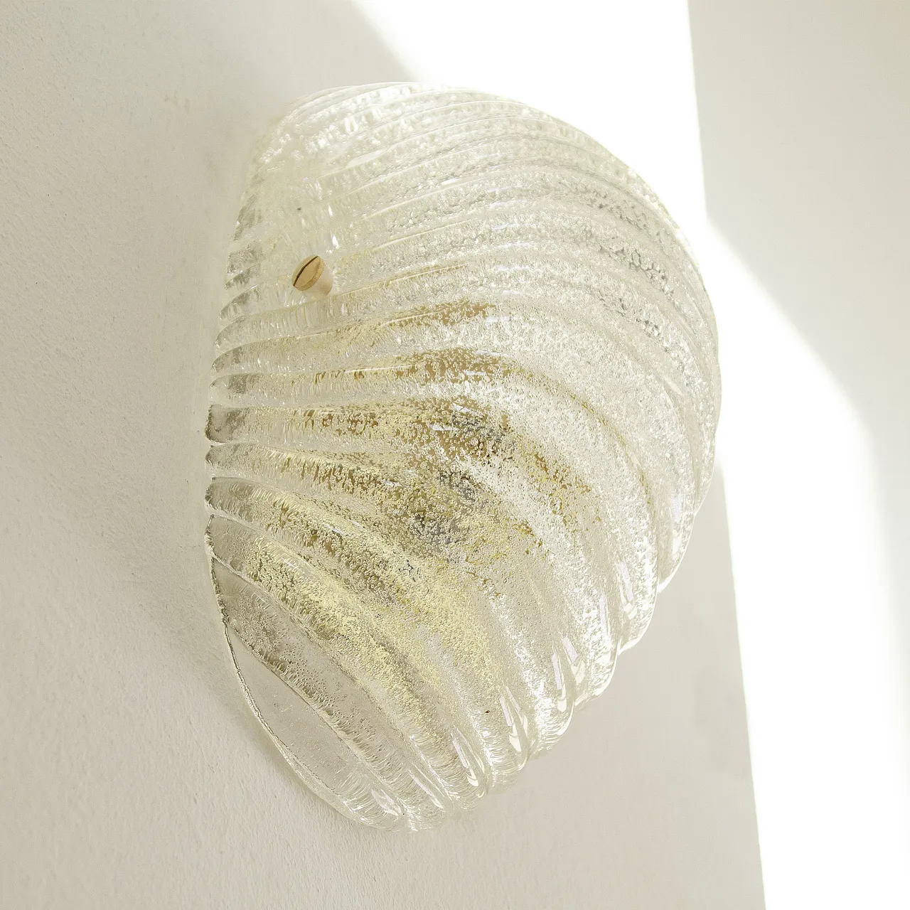 Murano glass shell wall sconce lamp, 2000s 7