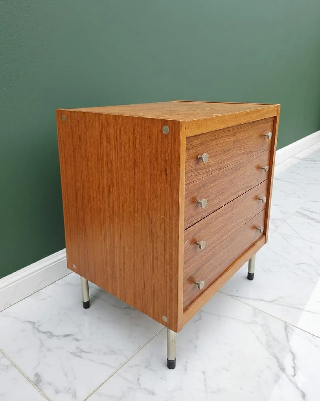 Cassettiera Scandinavo in teak, anni '60 5