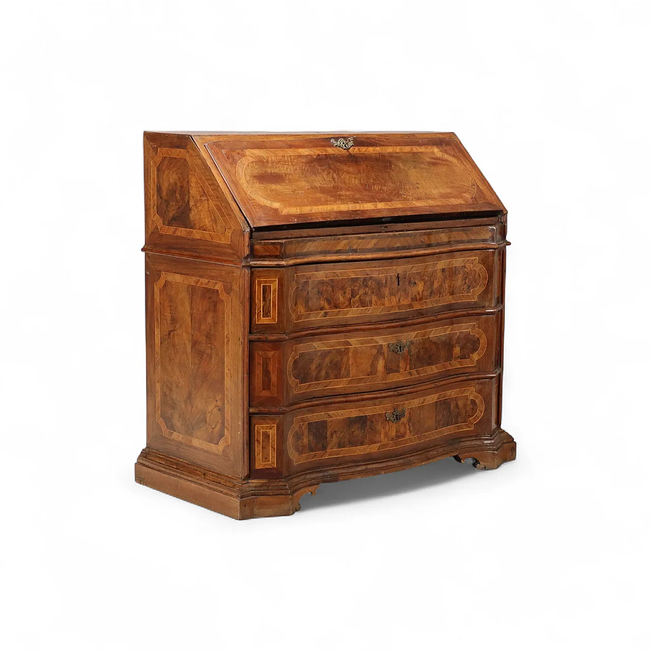 Cassettone barocco in noce, acero, olivo, abete e bronzo, '600 11