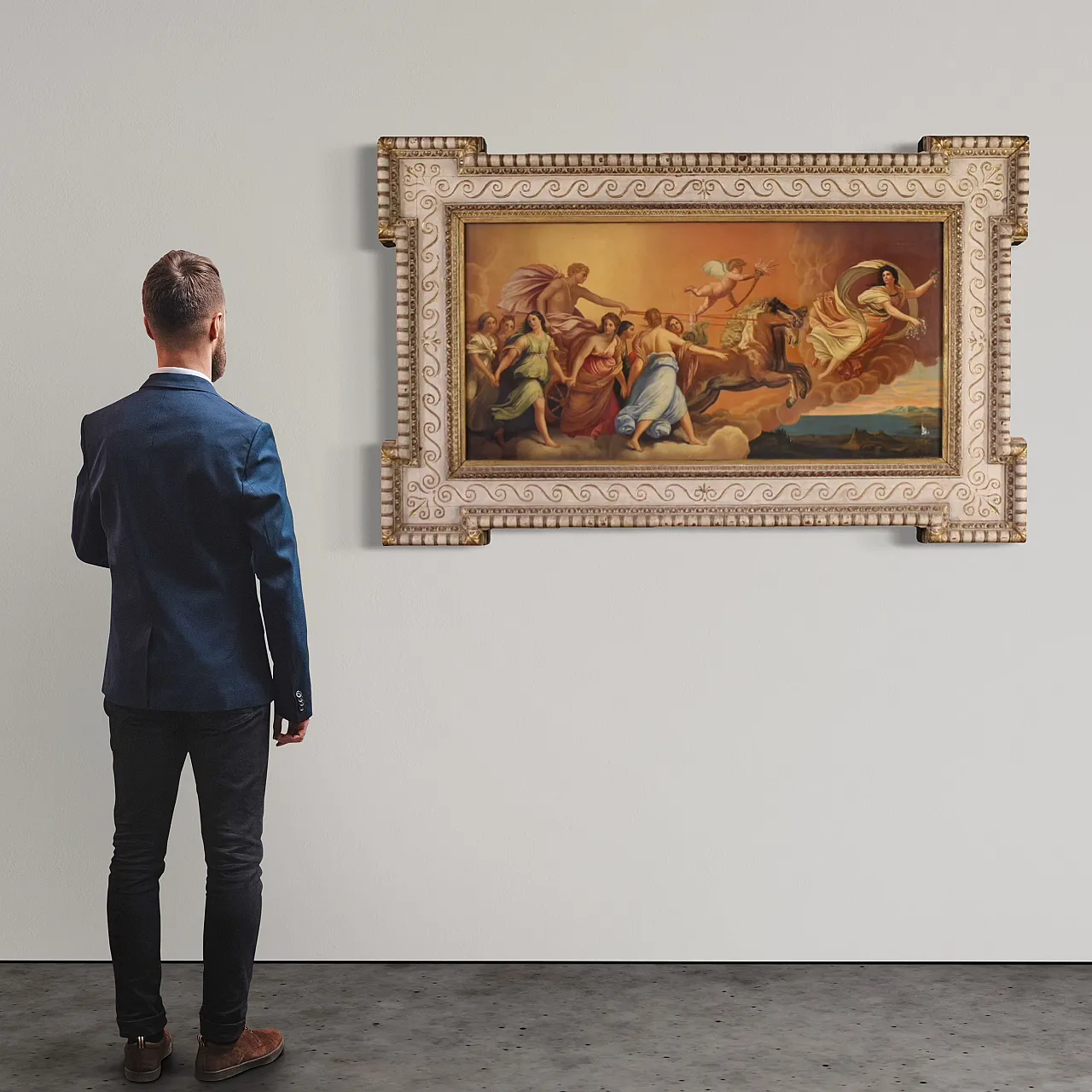 Carro di Aurora, dipinto mitologico ad olio su tela, '800 2