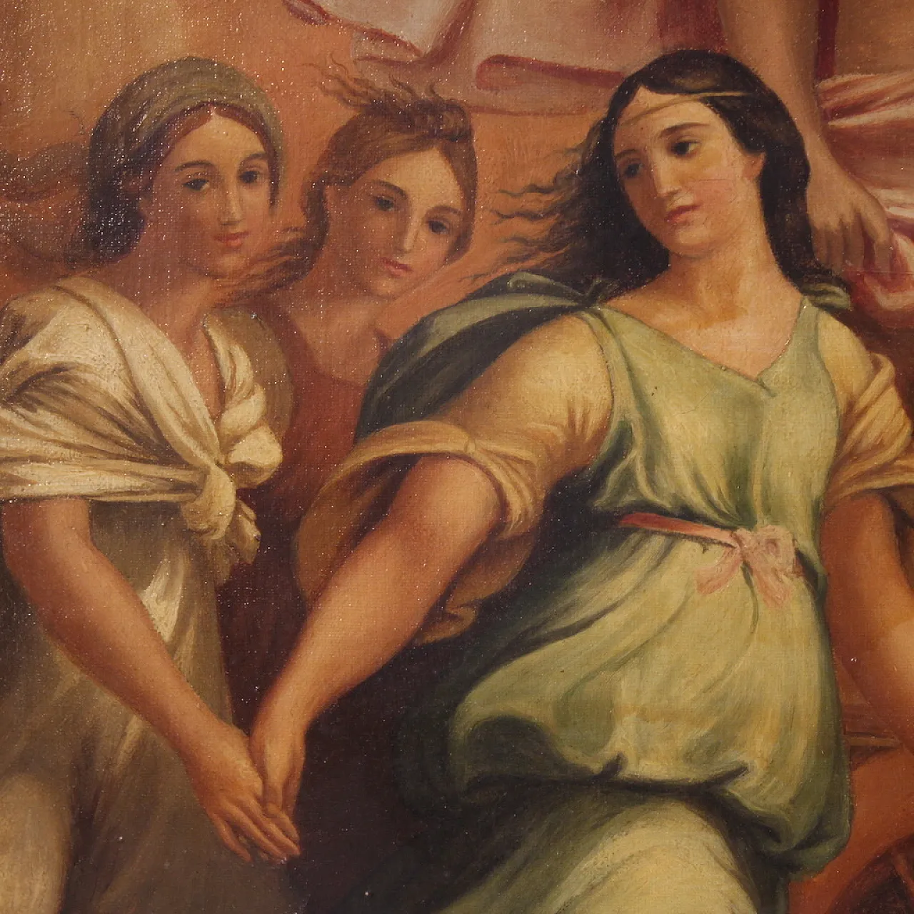 Carro di Aurora, dipinto mitologico ad olio su tela, '800 7