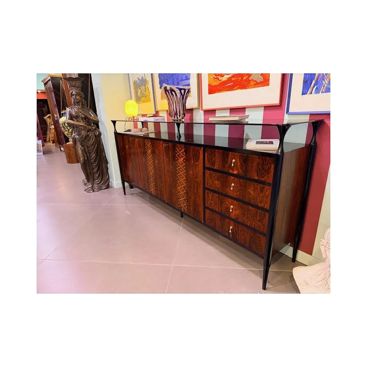 Santos rosewood sideboard, 1950s 4